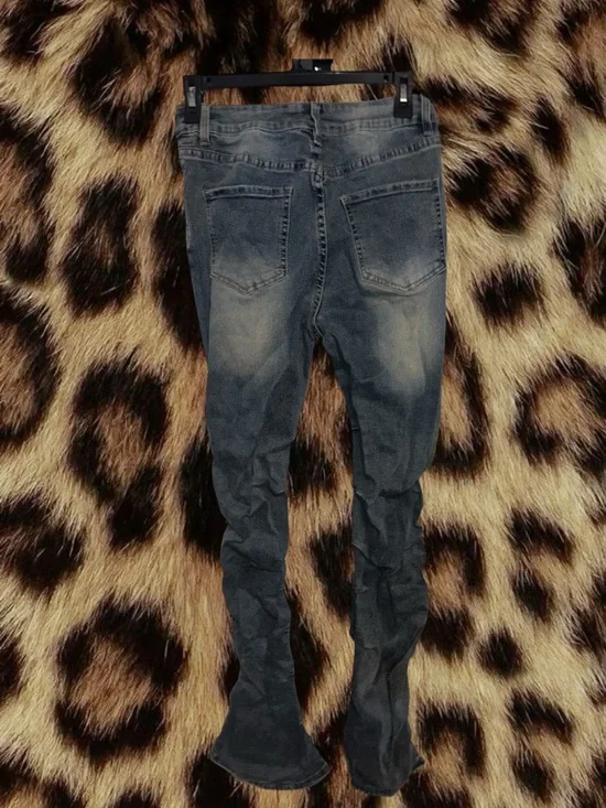 (SIZE 9) Fashion Nova Women's Calling For You Stacked Bootcut Jeans - Picture 2 of 3